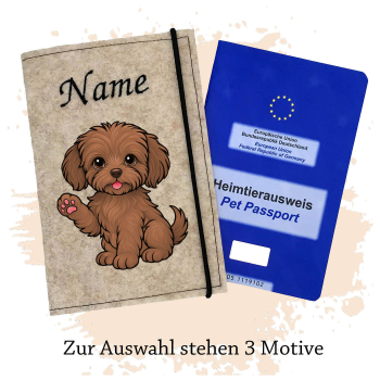 Impfpasshülle für die Hunderasse Bolonka Zwetna braun